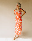 Scarlet Hibiscus Marigold Dress