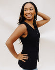Black Lila Fitted Vest