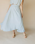 Light Blue Elsie Midi Skirt