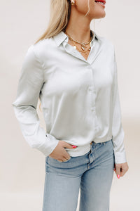 Dove Grey Air Kissed Blouse