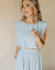 Light Blue Elsie Top