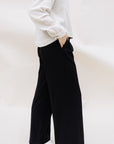 Black Cheryl Super High Rise Wide Leg