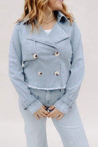 Light Wash Ophelia Crop Jacket