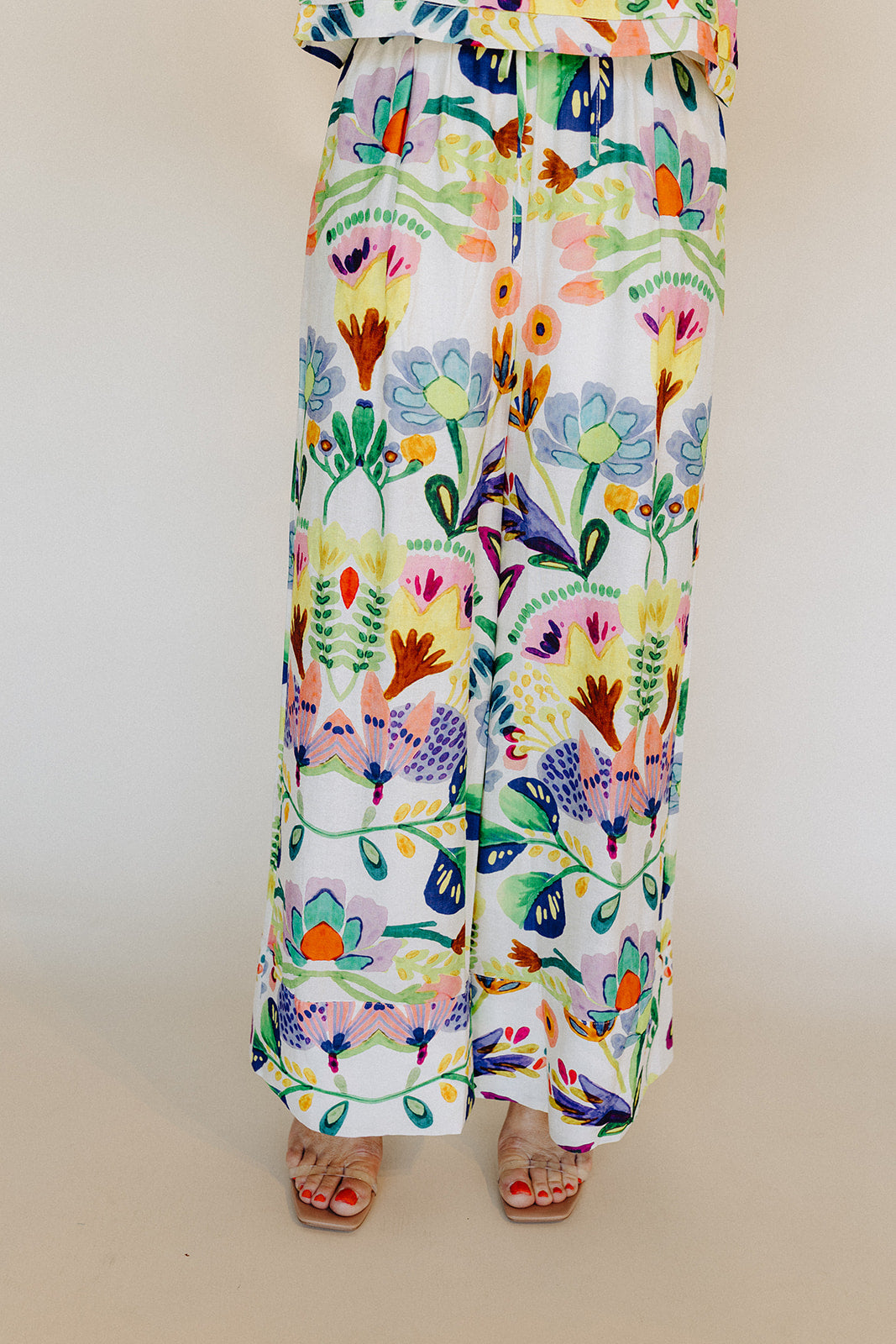 Ivory Floral Veronica Pants
