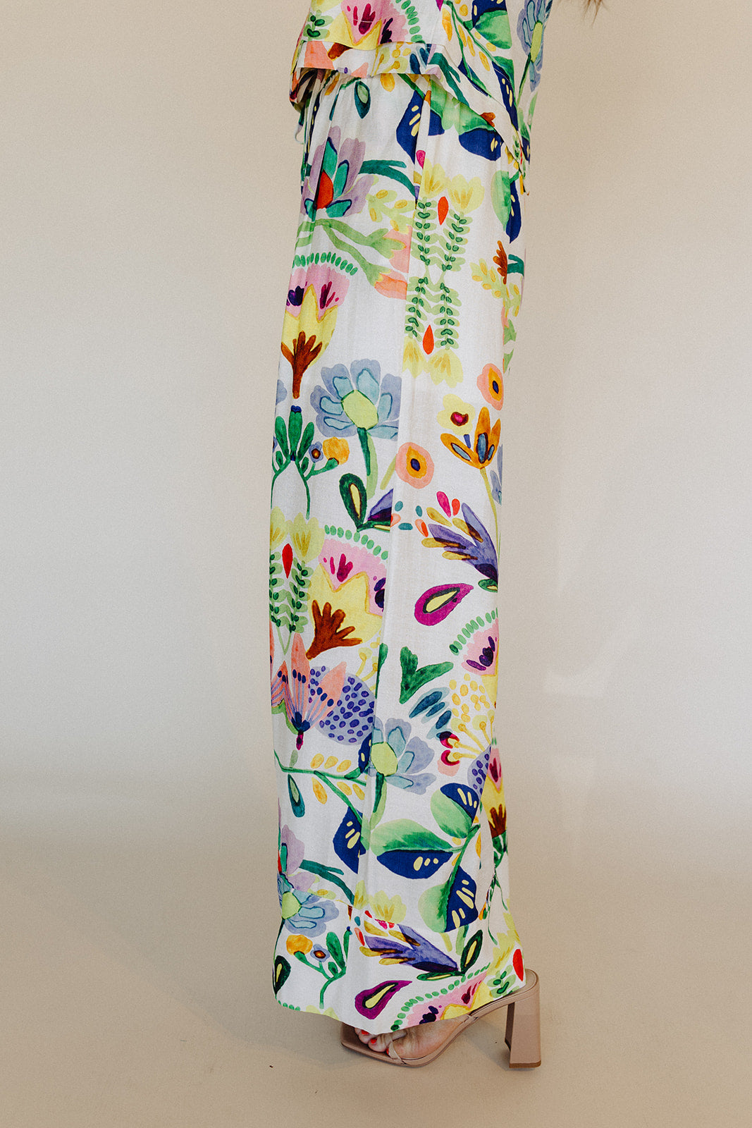 Ivory Floral Veronica Pants