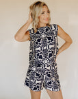 Navy & Ivory Lulu Top