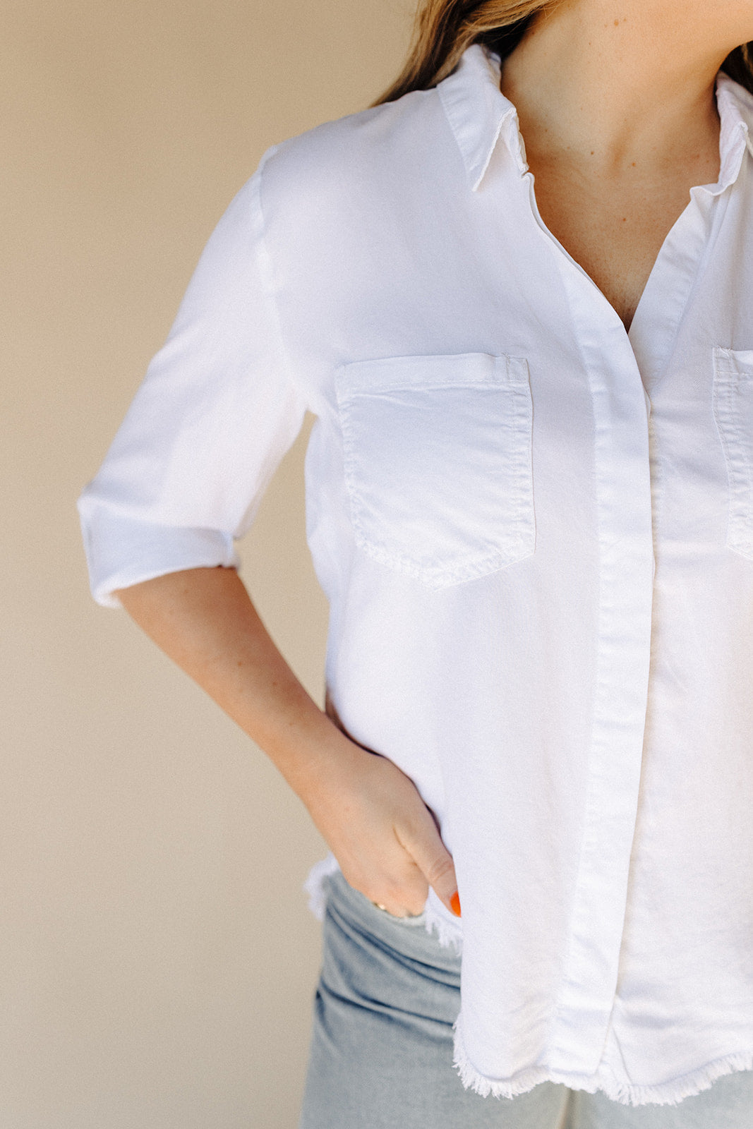 White The Perfect Linen Top