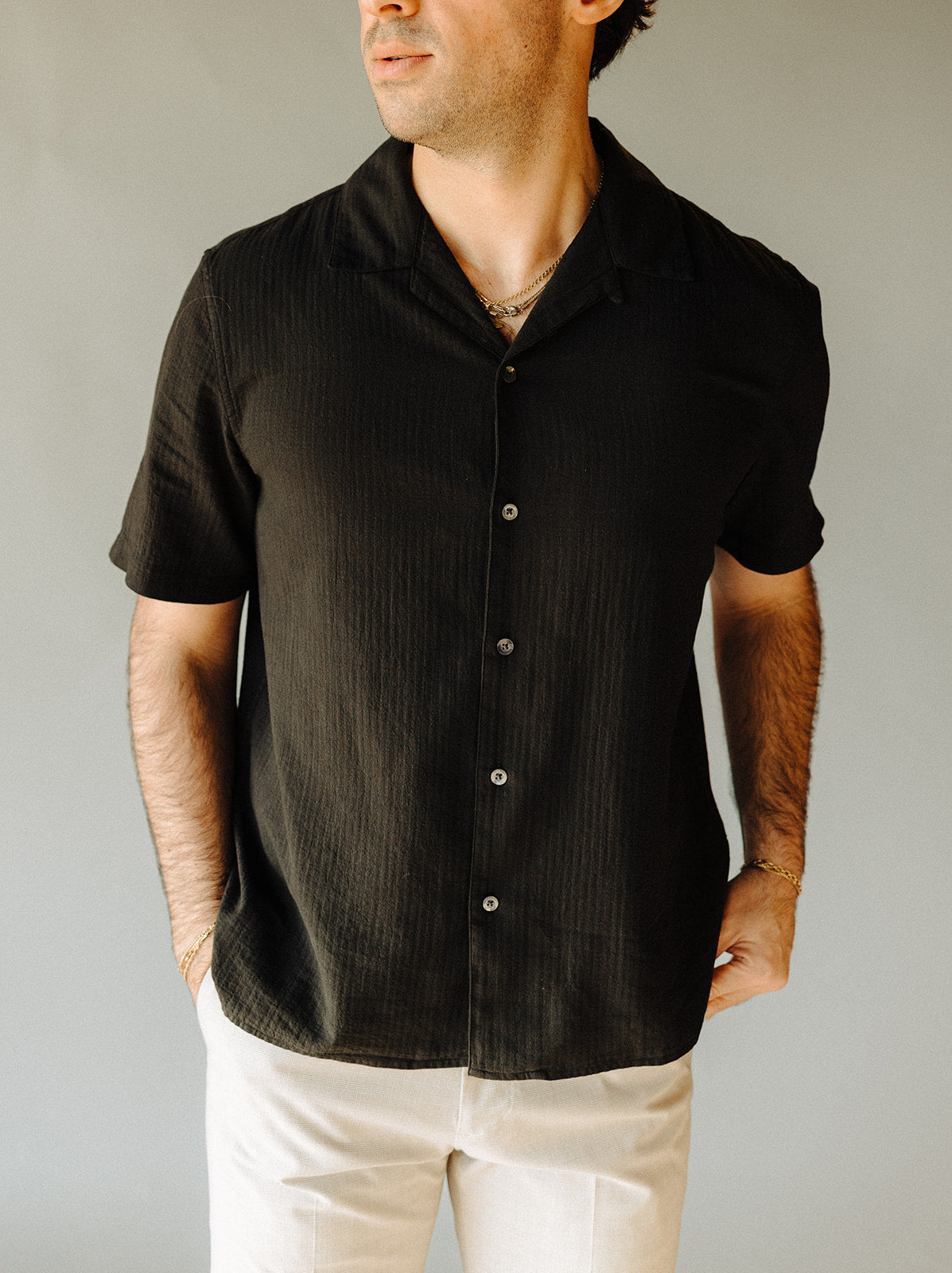 Black Wash Alan Solid Shirt