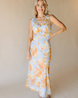 Blue & Yellow Florentine Affair Maxi Dress