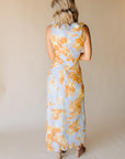 Blue & Yellow Florentine Affair Maxi Dress