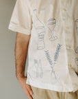Off White Light Twill Picnic Short Sleeve Shirt
