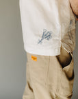 Off White Light Twill Picnic Short Sleeve Shirt