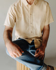 Sand Classic Linen Button Up