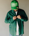 Green / Blue Plaid Rangeland Flannel Shirt