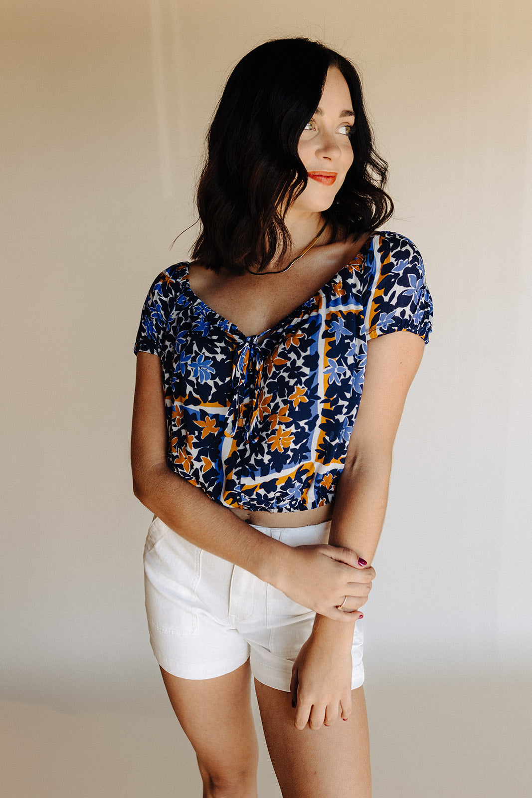 Blue Floral Sorrento Top