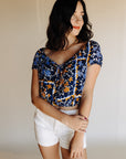 Blue Floral Sorrento Top