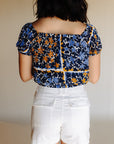 Blue Floral Sorrento Top