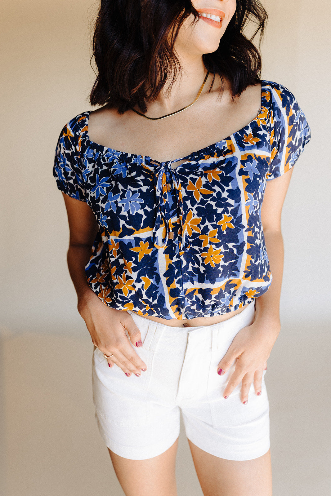 Blue Floral Sorrento Top