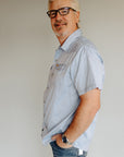 Faded Blue Oxford (CORE) H Bar B Snapshirt
