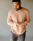 Coral Dawn Sunwashed Crewneck Sweater