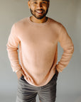 Coral Dawn Sunwashed Crewneck Sweater