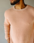 Coral Dawn Sunwashed Crewneck Sweater