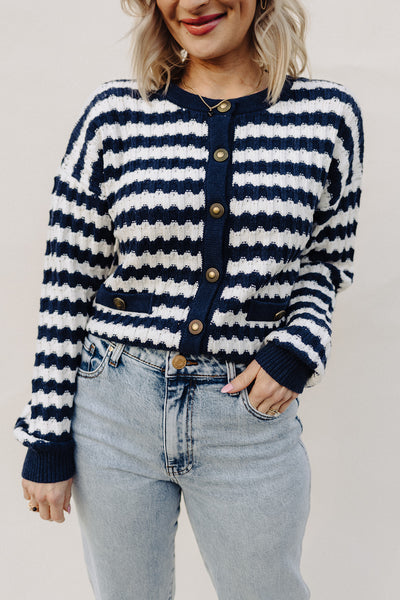 Navy Cloud Chaser Cardigan