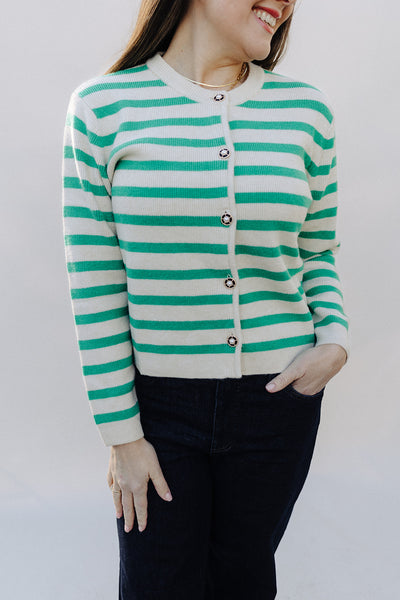 Clover Stripe Cardigan