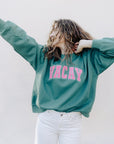 Teal & Pink Vacay Pullover