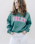 Teal & Pink Vacay Pullover