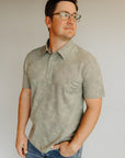 Sage Grey Short Sleeve Polo