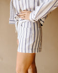 Dusk Blue Stripe Carlton Shorts