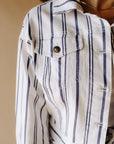 Dusk Blue Stripe Carlton Top