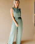 Mint Satin Kara Jumpsuit