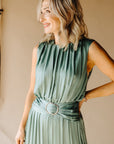 Mint Satin Kara Jumpsuit