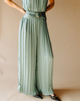 Mint Satin Kara Jumpsuit