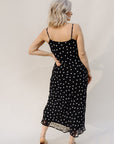 Black Cecily Polka Dot Slip Dress