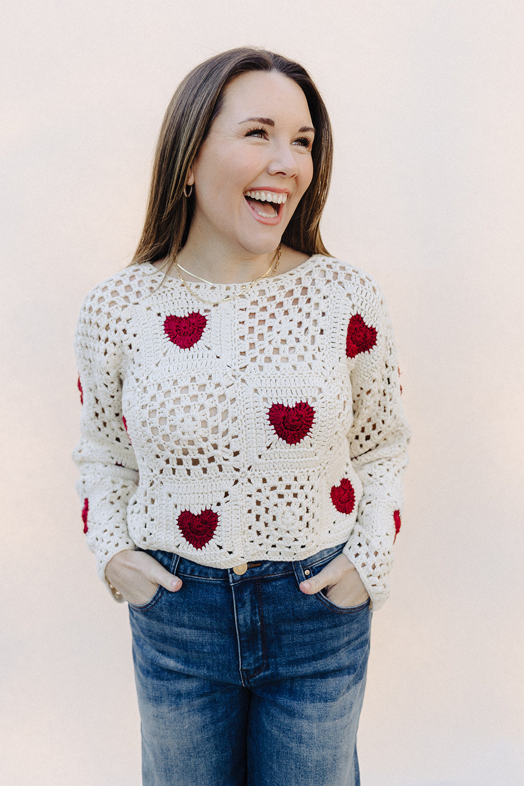 Cream & Red True Love Sweater