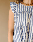 Blue Koe Striped Sleeveless Top