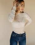 Cream Floral Motif Top