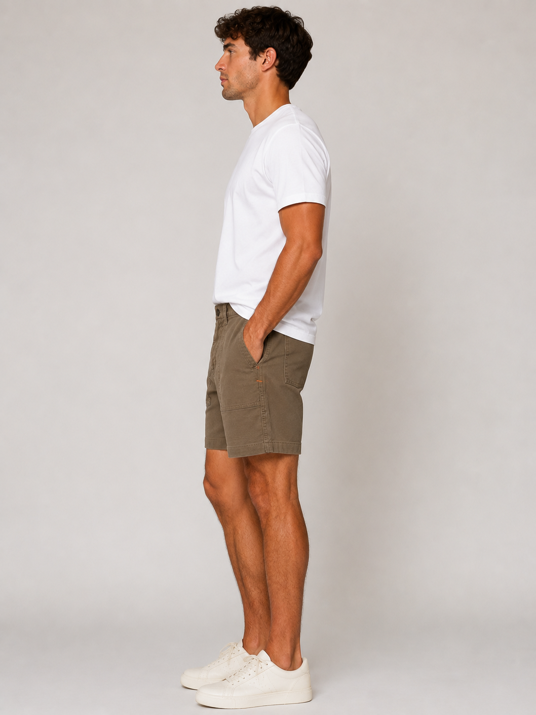 Taupe Comfort Terry Utility Short