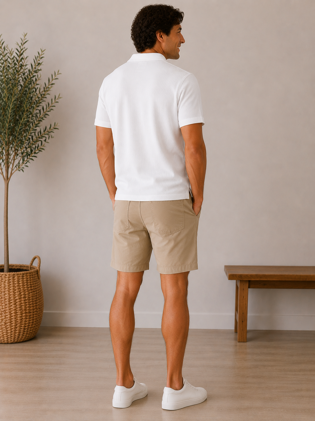 White Levine Short Sleeve Shirt