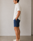 Natural & Navy Stripe Classic Stretch Selvage Shirt