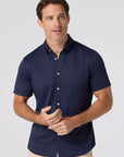 Navy Halyard Short Sleeve Dress Shirt