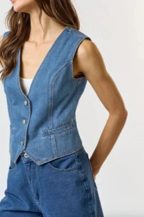 Medium Wash Grace Vest