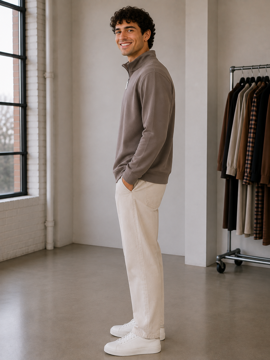 Cacao Rev Quarter-Zip