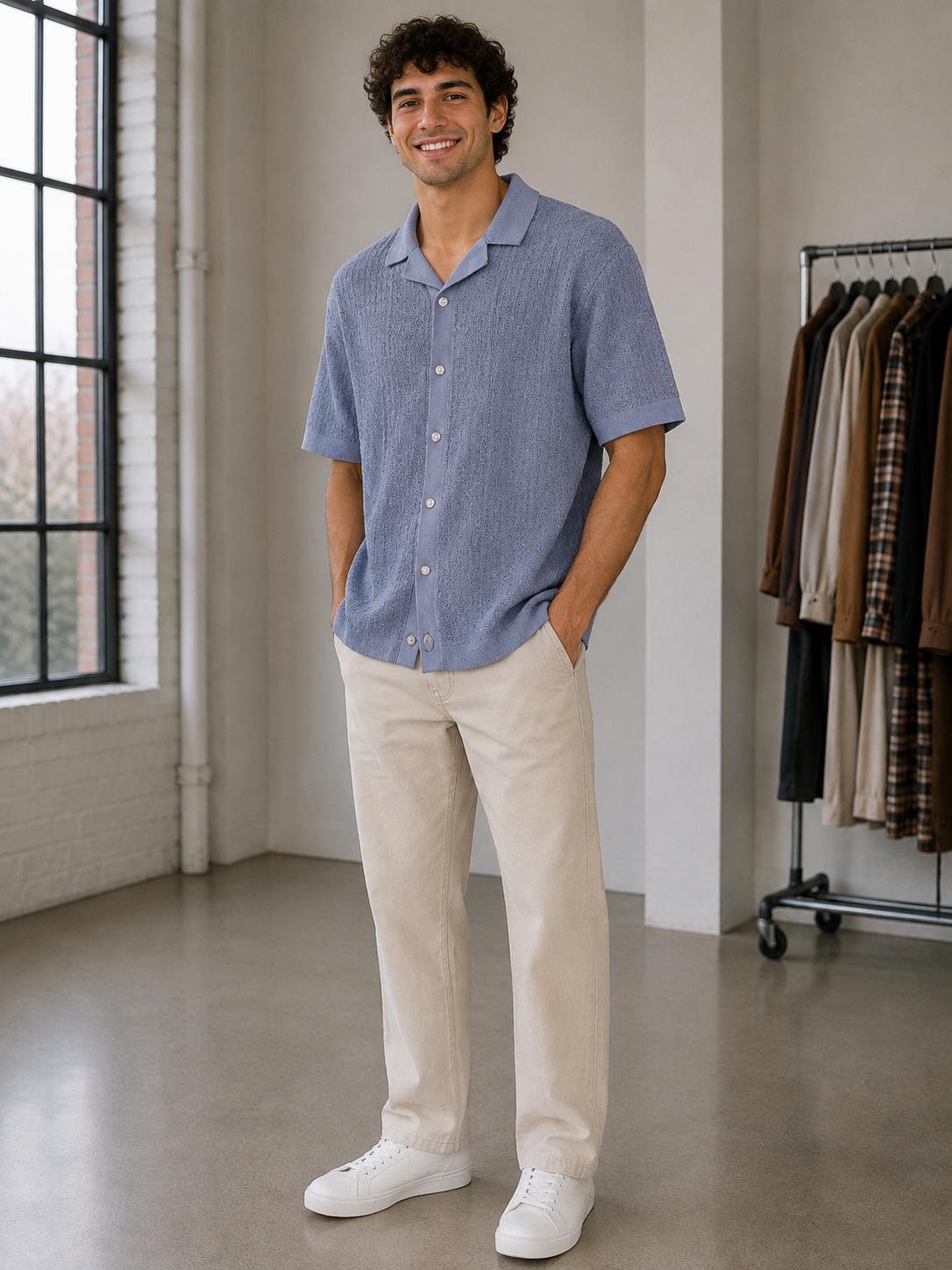 Indigo Jonas Button Down Sweater Polo