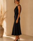 Black Iris Midi Dress