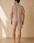Verve Tan Striped Short