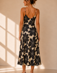 Cream & Black Corin Midi Dress